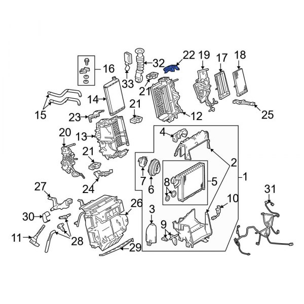 HVAC Air Inlet Door Actuator Bracket