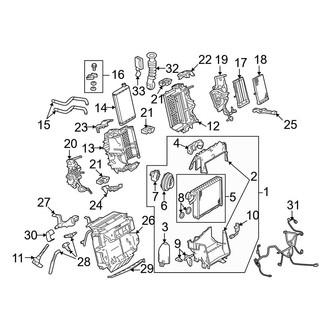Audi OE - Air Conditioner & Heater - Evaporator & Heater Components (From VIN 8T8034601)