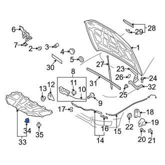 Audi OE - Hood Insulation Pad Clip