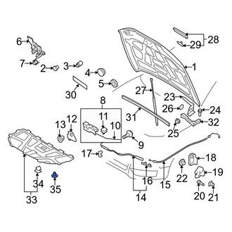 Audi OE - Hood Insulation Pad Clip