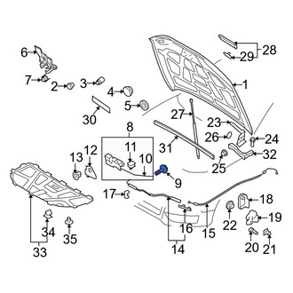 Audi OE - Front Hood Latch