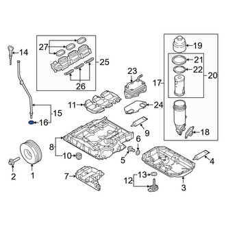 Audi OE - Engine Oil Dipstick Tube O-Ring