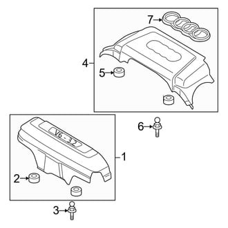 Audi OE - Engine / Transaxle - Engine Appearance Cover (Coupe 3.2L)