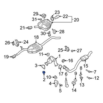 Audi OE - Catalytic Converter Nut