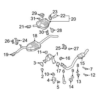 Audi OE - Exhaust System - Exhaust Components (Coupe)