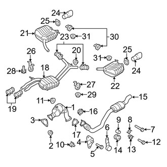 Audi OE - Exhaust System - Exhaust Components (Premium Plus / Prestige Coupe)