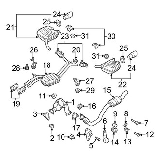 Audi OE - Exhaust System - Exhaust Components