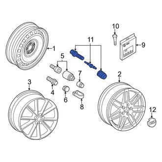 Audi OE - Tire Pressure Monitoring System (TPMS) Sensor