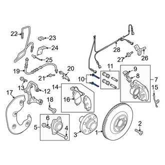Audi OE - Disc Brake Caliper Anchor Plate Bolt