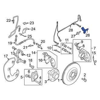 Audi OE - Front Right ABS Wheel Speed Sensor