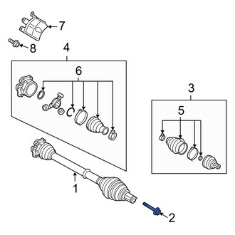 Audi OE - Front CV Joint Bolt