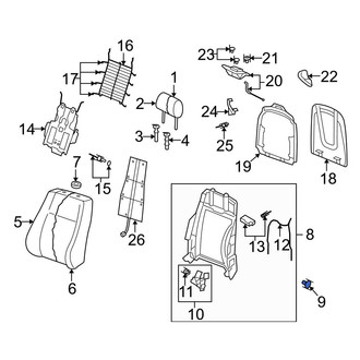 Audi OE - Front Seat Back Frame Bolt