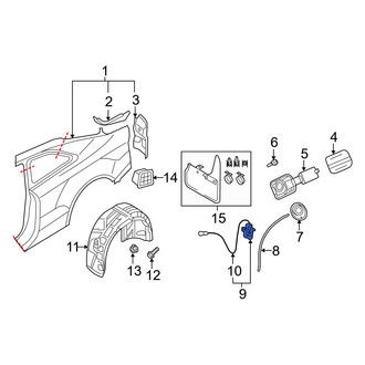Audi OE - Rear Fuel Door Latch