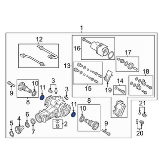 Audi OE - Rear Drive Axle Shaft Seal