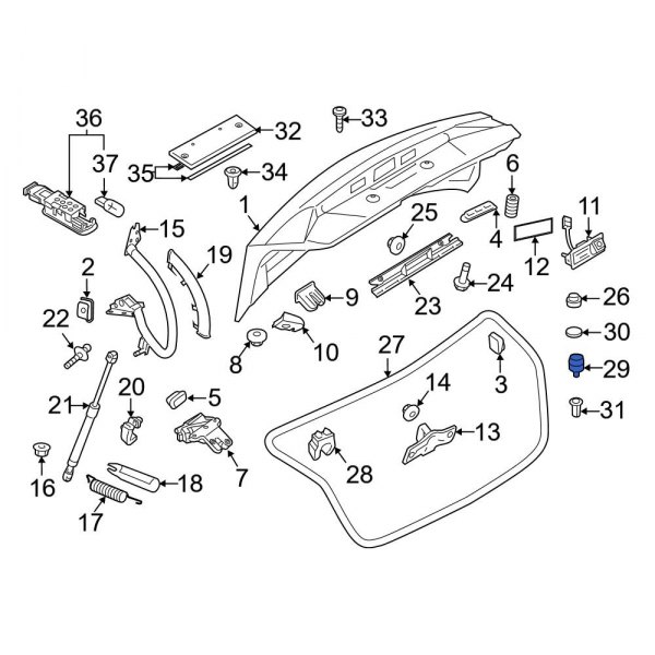 Deck Lid Stop Buffer