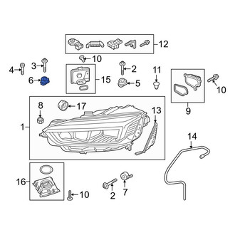 Audi OE - Front Headlight Mounting Panel Spacer