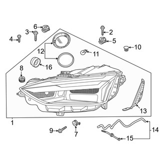 Audi OE - Front Lamps - Headlamp Components (LED Headlamps), (Coupe)