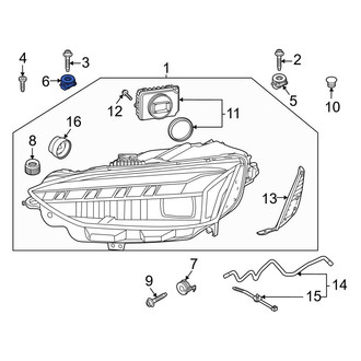 Audi OE - Front Headlight Mounting Panel Spacer
