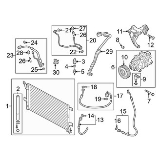 Audi OE - Air Conditioner & Heater - Condenser, Compressor & Lines (Coupe)