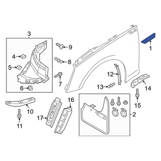 Audi OE - Front Left Fender Emblem