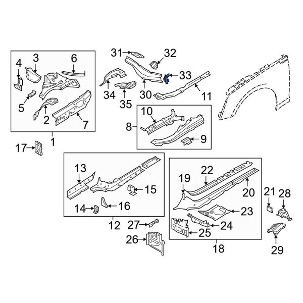 Cowl Reinforcement Bracket