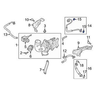 Audi OE - Upper Turbocharger Oil Line O-Ring