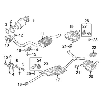 Audi OE - Exhaust System - Exhaust Components (Coupe)