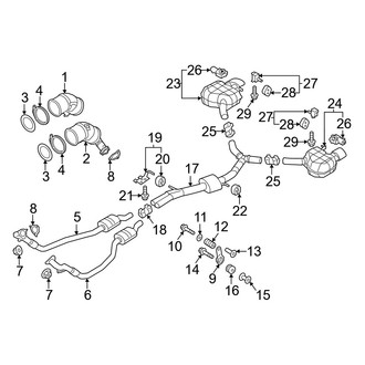 Audi OE - Exhaust System - Exhaust Components