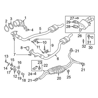 Audi OE - Exhaust System - Exhaust Components (Coupe)
