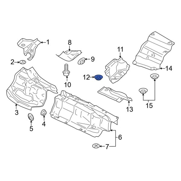 Floor Pan Heat Shield Nut