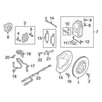 Audi OE - Front Suspension - Brake Components (With 338 x 30 mm Rotor), (Premium / Premium Plus / Prestige)