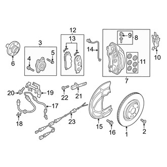 Audi OE - Front Suspension - Brake Components (375 x 36 mm Rotor)