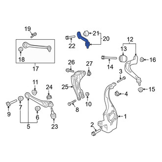 Audi OE - Front Left Upper Rearward Suspension Control Arm