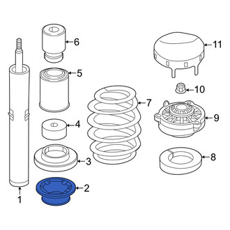 Audi OE - Front Lower Coil Spring Retainer