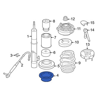 Audi OE - Front Lower Coil Spring Retainer