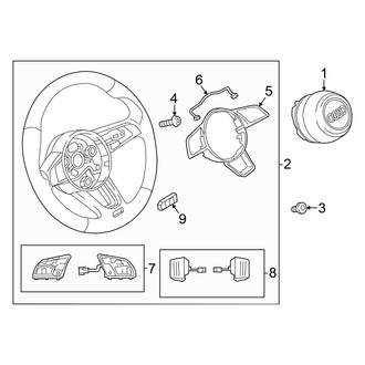 Audi OE - Steering Wheel & Trim (W/O Flat Bottom)