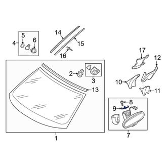 Audi OE - Interior Rear View Mirror Bracket