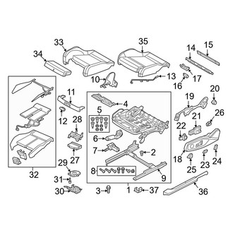 Audi OE - Seats & Tracks - Front Seat Components (Cushion & Track Components), (Coupe)