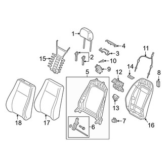 Audi OE - Seats & Tracks - Front Seat Components (Seat Back Components, Sport Seat), (Coupe)