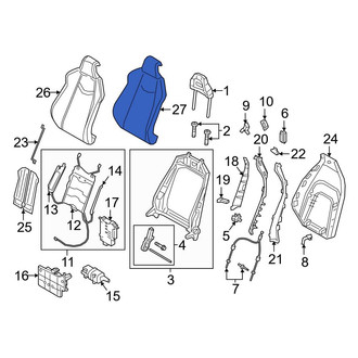 Audi OE - Front Right Seat Back Cushion Cover