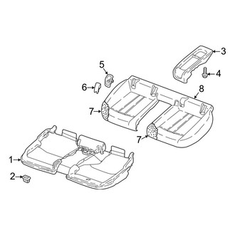 Audi OE - Seats & Tracks - Rear Seat Components (Seat Cushion Components), (Coupe)