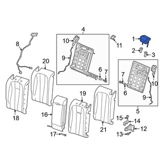 Audi OE - Rear Outer Headrest