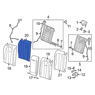 Audi OE - Rear Right Seat Back Cushion Cover