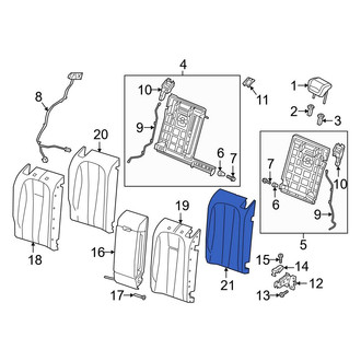 Audi OE - Rear Left Seat Back Cushion Cover