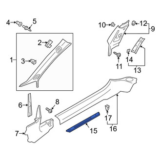 Audi OE - Front Left Door Trim Sill Plate Insert