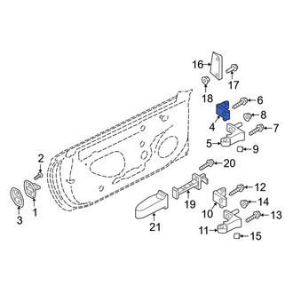Audi OE - Rear Left Upper Outer Door Hinge