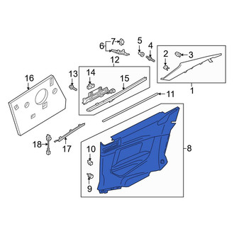 Audi OE - Rear Left Interior Quarter Panel Trim Panel