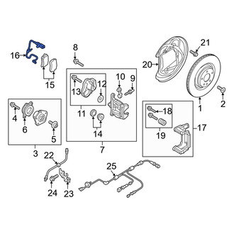 Audi OE - Front Disc Brake Pad Wear Sensor
