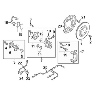 Audi OE - Rear Suspension - Brake Components (Premium / Premium Plus / Prestige Coupe)
