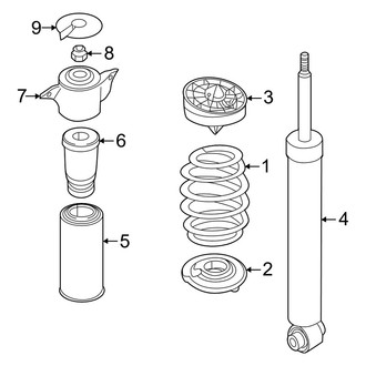 Audi OE - Rear Suspension - Shocks & Components (Suspension Code: 2MC)